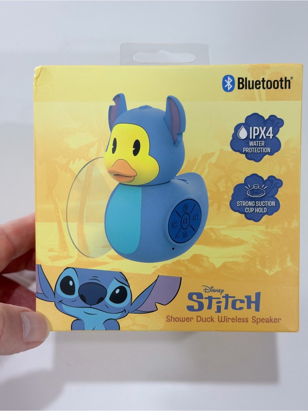 Disney Stitch Blue & Yellow Duck Bluetooth Shower Speaker